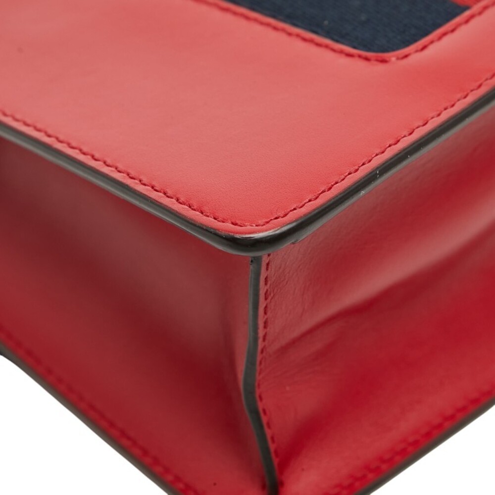 GUCCI Red Leather Sylvie Shoulder Bag - Picture 8 of 12